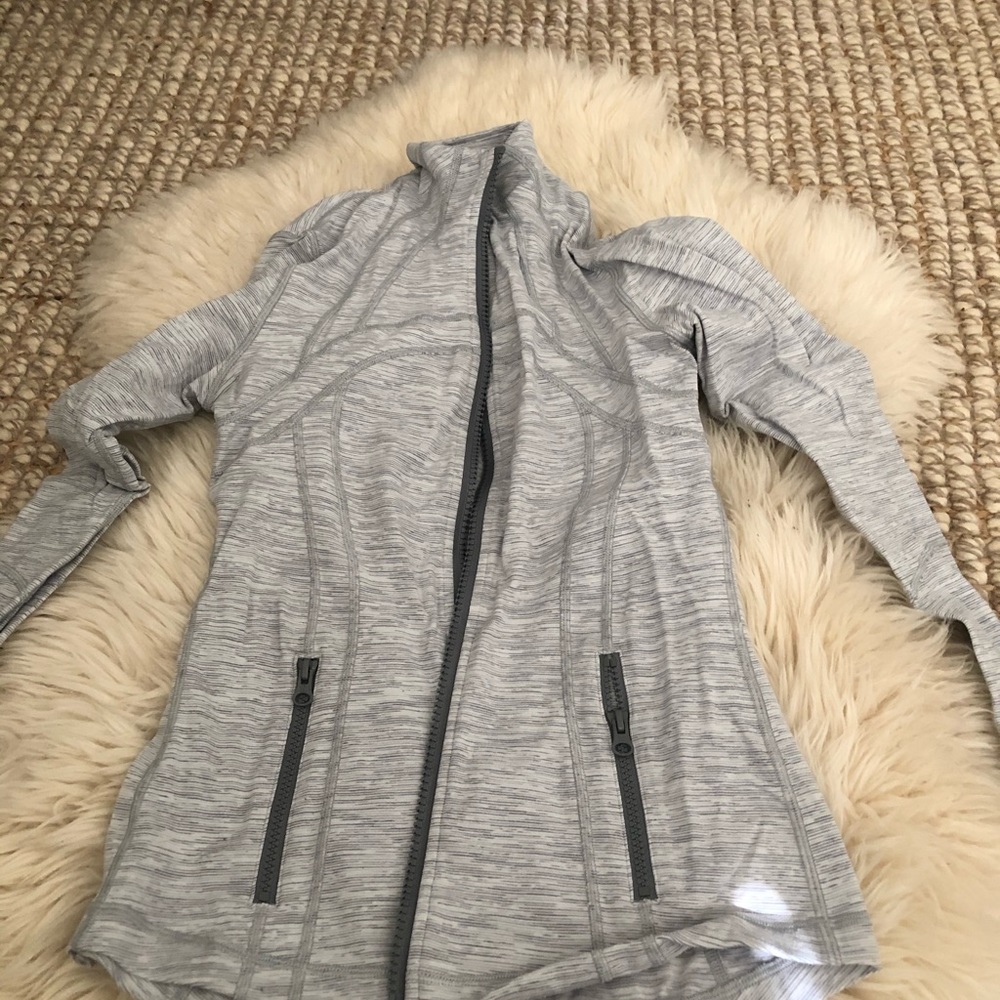 Define jacket grey space dye like new condition